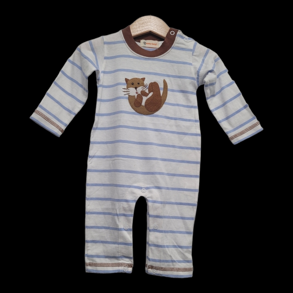 Baby Luigi Boy's Stripe Romper - Picture 12 of 12